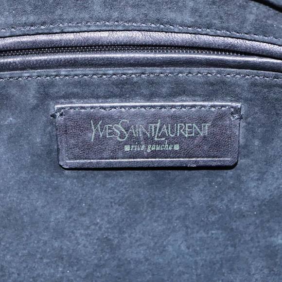 SAINT LAURENT Shoulder Bag Suede Gold Black 112930 Auth 90699 - Picture 14 of 16
